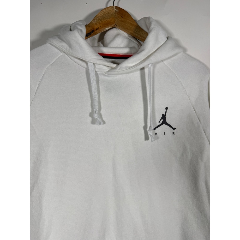 Jordan Mens Jumpman Air Fleece Pullover Hoodie White Large Sportswear Pullover